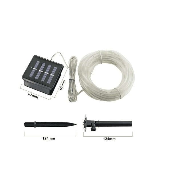 Manguera Led Solar 200 Led 20 Metros Luz Calida Navidad  CF 211094 2