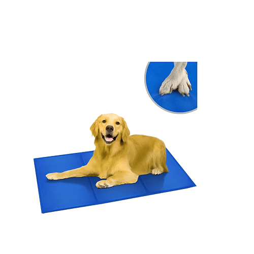 Manta Refrescante Gel Frio 50x90 Talla L Para Mascotas Azul CN 