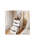 Tocador De Lujo Con Espejo Y Luz Incorporada Y Taburete Blanco TC  3