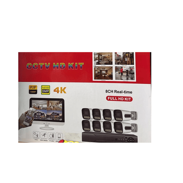 Kit 8 Camaras De Seguridad Cctv Hd Kit 4k  TC