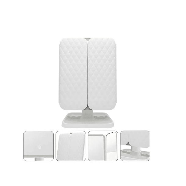 Espejo Iluminado Para Maquillaje Espejo de tocador  colores  blanco, negro  MISO CN 6