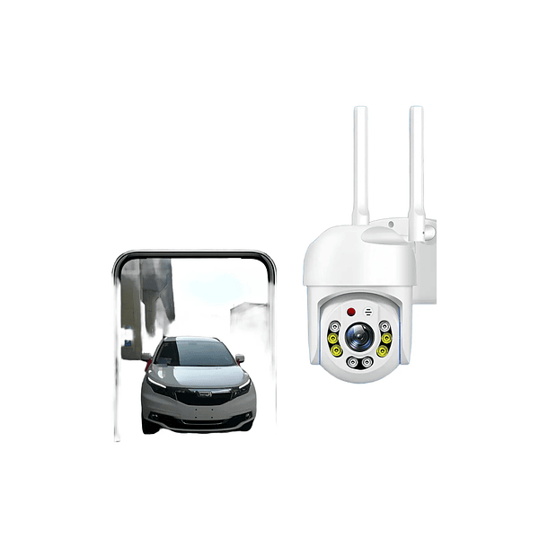 Smart Camara Ip Wifi Alarma Exterior Anti Agua Ip66 Blanco CN  1