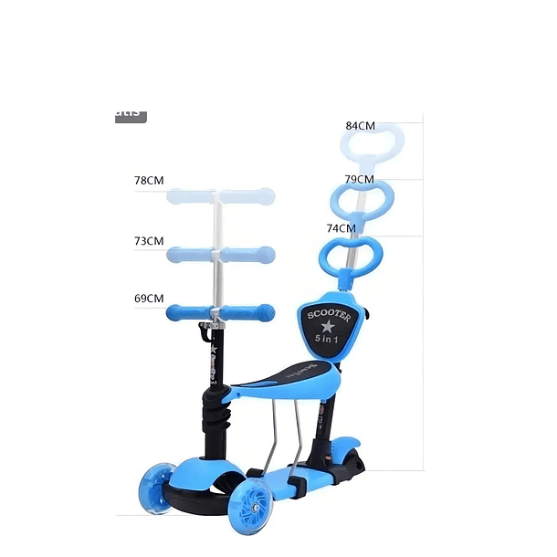 Scooter Monopatin 3 En 1 Ajustable Chinita /     TN 7