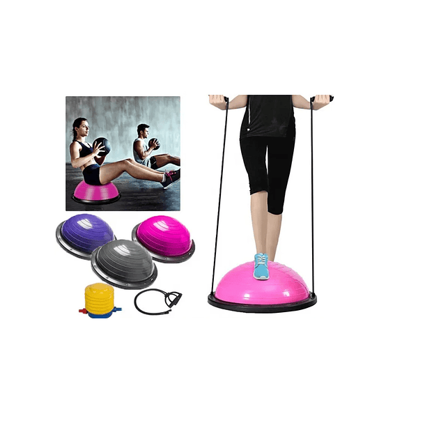 Pelota Bosu Medio Balon Con Manillas Yoga Pilates   TC  1