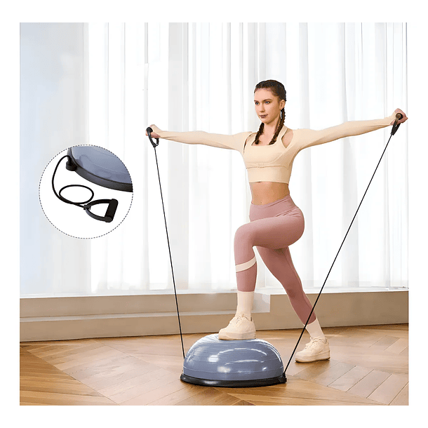 Pelota Bosu Medio Balon Con Manillas Yoga Pilates   TC  9
