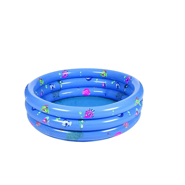 Piscina Inflable Plástico 3 Anillos 80 X 35 Cm / Color azul  