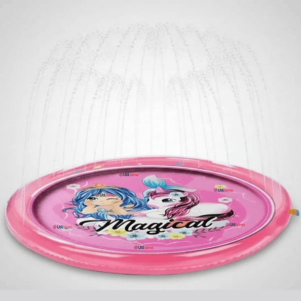 Alfombra De Agua 170cm Piscina Lanza Chorros Niños 1