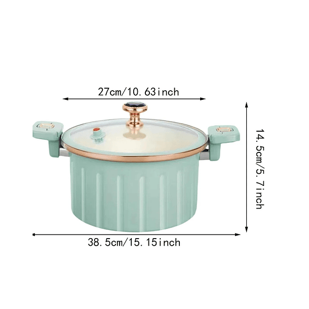 Olla Micropresurizada De 10 Litros 22 CM  Resistente Al Calor NL -2833 4