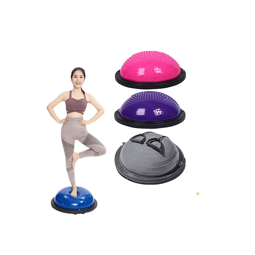 Pelota Bosu Medio Balon Con Manillas Yoga Pilates TN 