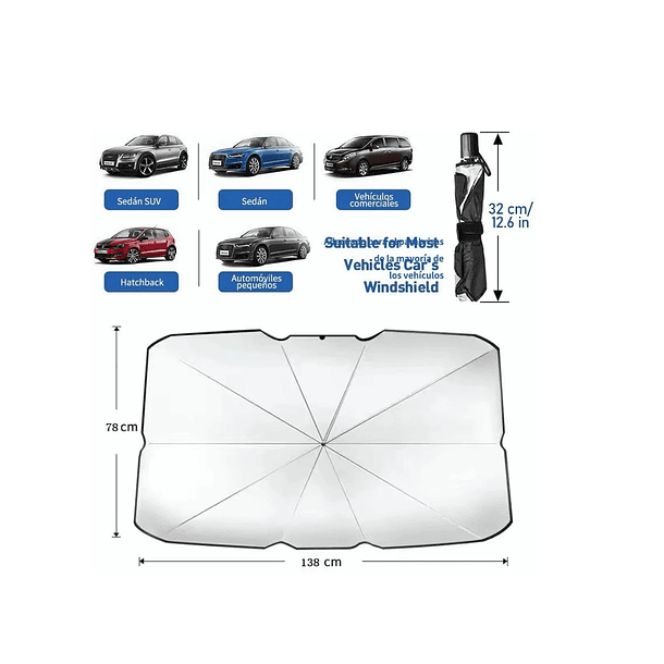 Tapasol Parabrisas Cubre Sol Para Coche Cortinas Parasol TN  2