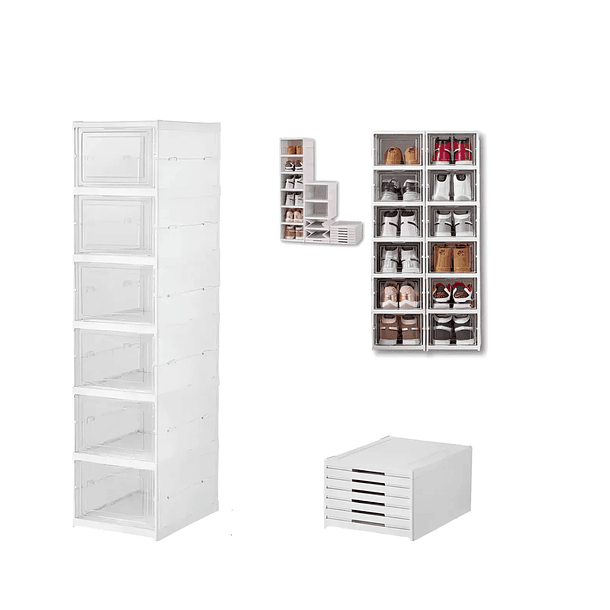 Zapatera Plegable Caja De Almacenamiento Acrílico 6 Niveles Blanco Zapatera Plegable Caja De Almacenamiento Acrílico 6 Niveles Blanco Zapatera Plegable Caja De Almacenamiento Acrílico 6 Niveles TN  1