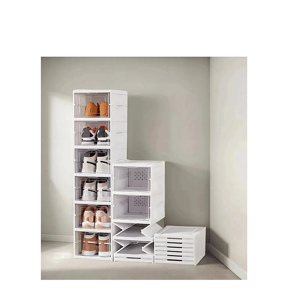 Zapatera Plegable Caja De Almacenamiento Acrílico 6 Niveles Blanco Zapatera Plegable Caja De Almacenamiento Acrílico 6 Niveles Blanco Zapatera Plegable Caja De Almacenamiento Acrílico 6 Niveles TN  2