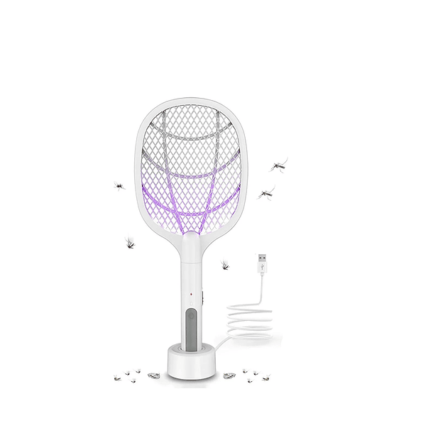 Matamoscas Eléctrico Recargable Usb, Uso Manual Y Atracción Color Blanco TN  2