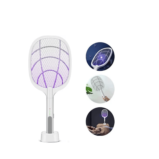 Matamoscas Eléctrico Recargable Usb, Uso Manual Y Atracción Color Blanco TN  3