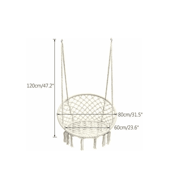 Silla Hamaca Colgante Jardín Terraza Columpio Tejido  6