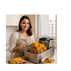 Freidora Eléctrica 2500w Gran Capacidad 6l Acero Inoxidable Plateado 2