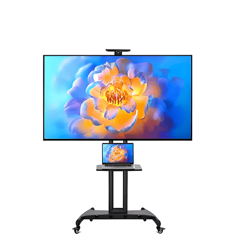 Soporte Tv Con Ruedas Portátil Ajustable De Piso 35 A 85