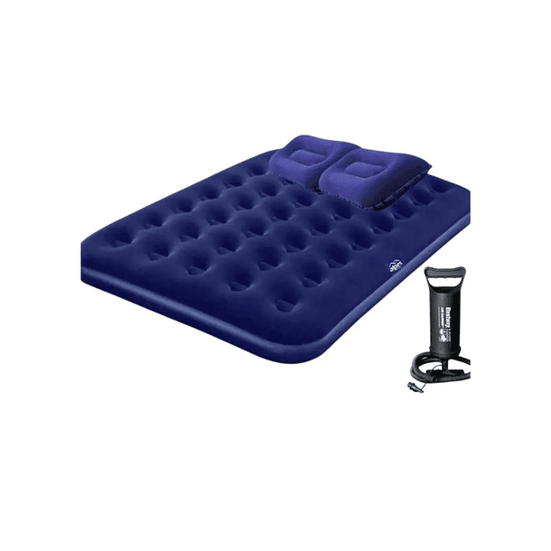 Colchón Cama Inflable 2 Plazas 2 Almohadas Inflador Bestway 1