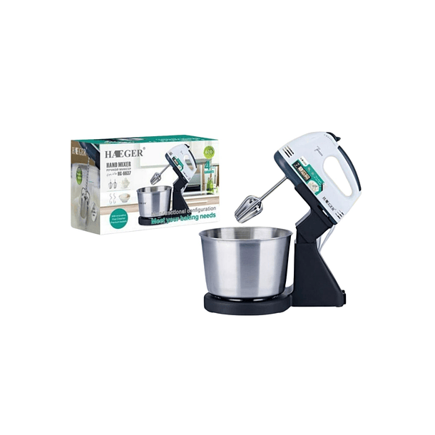 Batidora Pedestal Haeger 250w 7 Velocidades Con Bowl Color B Blanco 50 Hz X 60 Hz 2LTS NL COD1071 1