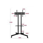Soporte tv 32 a 70 pedestal ruedas soporte stand movil  4