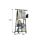 Perchero Pie Con Ruedas 2 Estantes Organizador   160x55   3