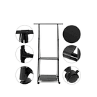 Perchero Pie Con Ruedas 2 Estantes Organizador   160x55   4