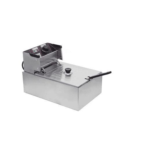 Freidora Eléctrica Yonsa Capacidad 6.5l En Acero Inoxidable Plateado