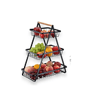Canasta Organizador De Fruta Y Verduras 3 Niveles Estante 1