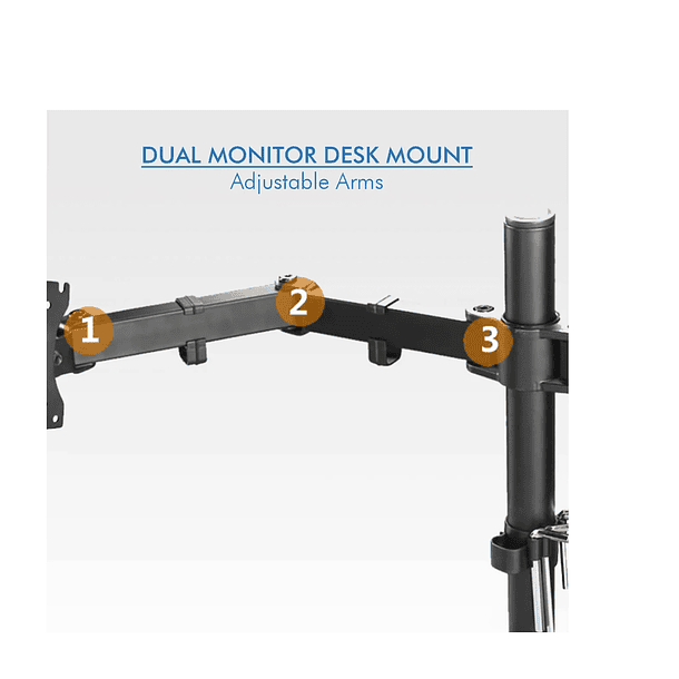 Soporte De Escritorio Doble 8k Por Brazo Z022 - 15 -30  5