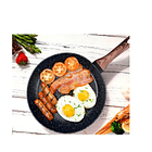 Sartén Antiadherente De Mármol De 26cm Mango Estilo Madera 2