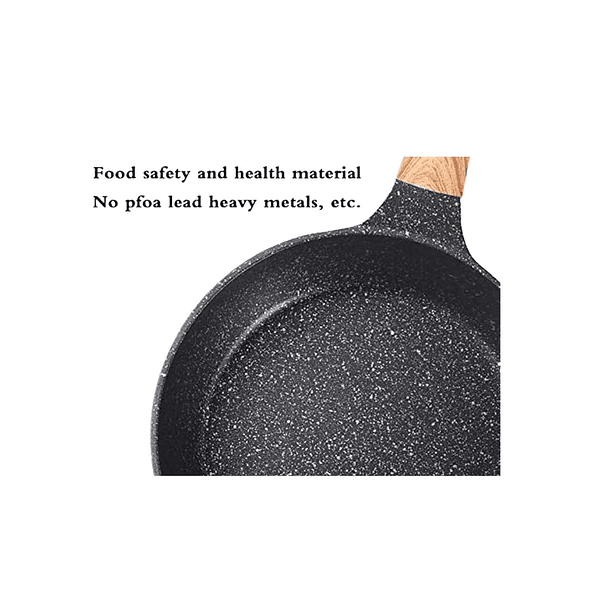 Sartén Antiadherente De Mármol De 26cm Mango Estilo Madera 3