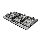 Encimera Cocina A Gas Acero Inoxidable 5 Quemadores Platos Plateado NEWLINE  1