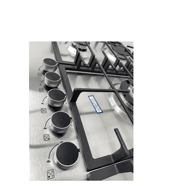 Encimera Cocina A Gas Acero Inoxidable 5 Quemadores Platos Plateado NEWLINE  4