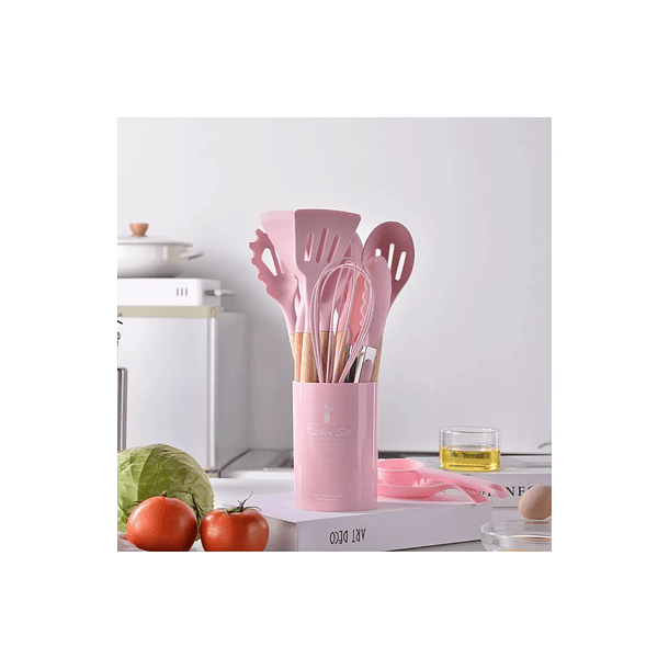 Juego Utencilio Cocina Silicón Caja Almacenamiento 12 Piezas 5