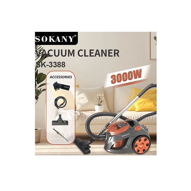 Aspiradora Sokany 3300w Potencia Capacidad 3l Súper Succion 3