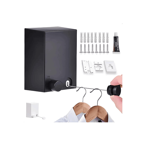 Tendedero Retráctil Colgador De Ropa Pared  6