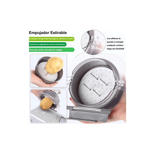 Mandolina Cortador Verduras Rallador Picador Multifuncional 7