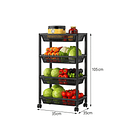 Carrito Organizador Multiusos De 4 Niveles Con Ruedas 2