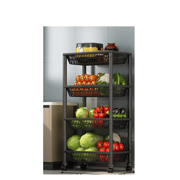 Carrito Organizador Multiusos De 4 Niveles Con Ruedas 3