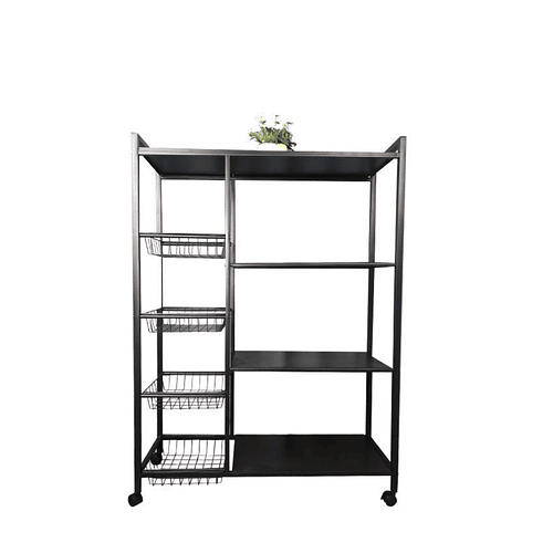 Estanteria Anaquel Organizador Ruedas 4 Niveles 4 Canastilla