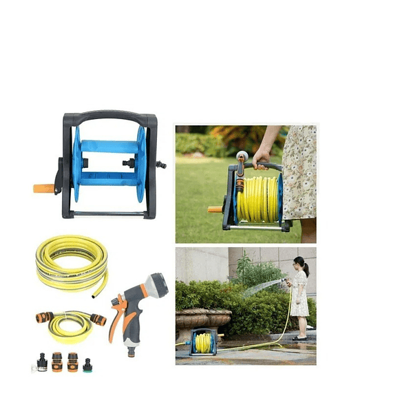 Manguera Retráctil Carrete Y Pulverizador Accesorios Jardín 15 METROS 4