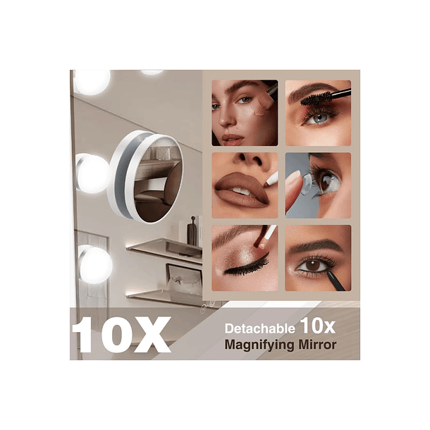 Espejo De Tocador Con 13 Bombillas Led 3