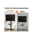Soporte Tv Rack Movil Con Ruedas 32 A 70 Base Pedestal METAL 3