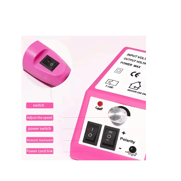 Maquina Pulidora Uñas Manicure Pedicure Dremel Profesional Rosa Chicle 2