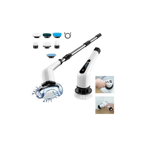 Cepillo Limpieza Eléctrico Inalámbrico Para Hogar 7 En 1 Blanco