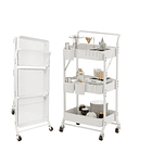 Carrito Organizador Carro Con Ruedas Asa Estante 3 Niveles   6