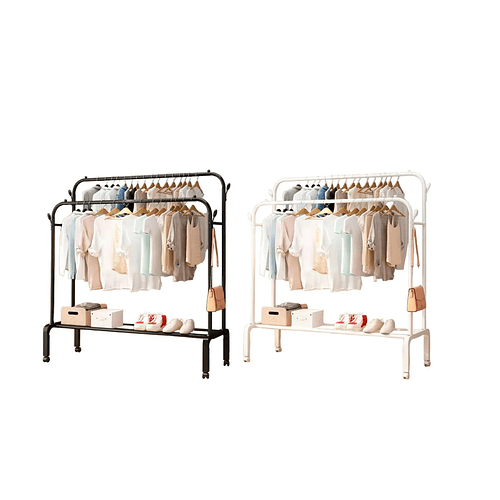 Perchero Organizador Colgante Ropa Doble Barra Tendedero 68k 