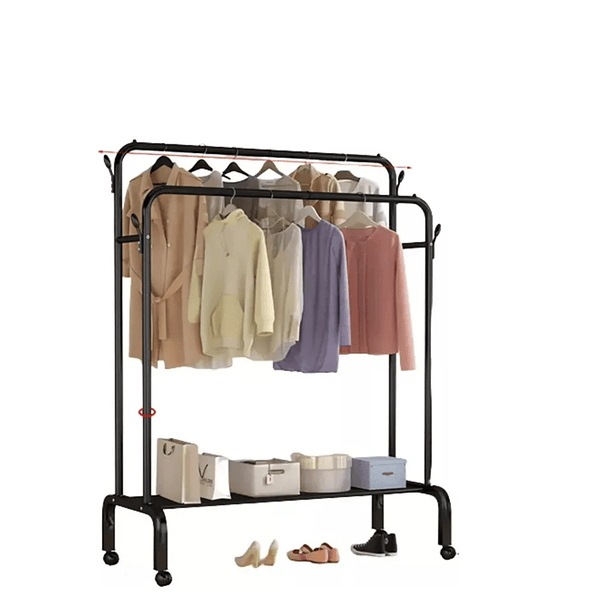 Perchero Organizador Colgante Ropa Doble Barra Tendedero 68k  3