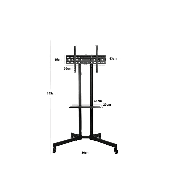 Soporte De Piso Para Tv Con Ruedas 32-65'' Base Profesional 2