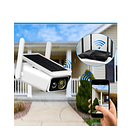 Cámara de Seguridad Domo Wi-Fi Smart Camera Solar PTZ 2MP Visión Nocturna 4